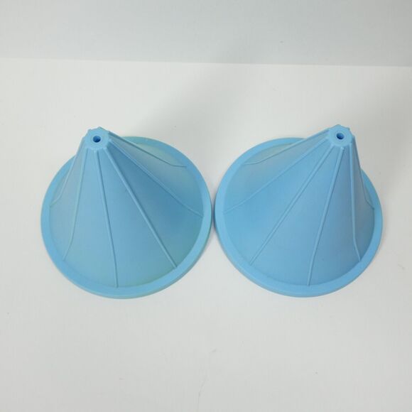 My Little Pony Dream Castle Pair Turrets Blue Spire Tops MLP G1 Vintage - Picture 2 of 8